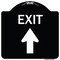 Signmission Exit Exit with Up Arrow Heavy-Gauge Aluminum Architectural Sign, 18" H, 18" L, BW-1818-24030 A-DES-BW-1818-24030 - alternate 1